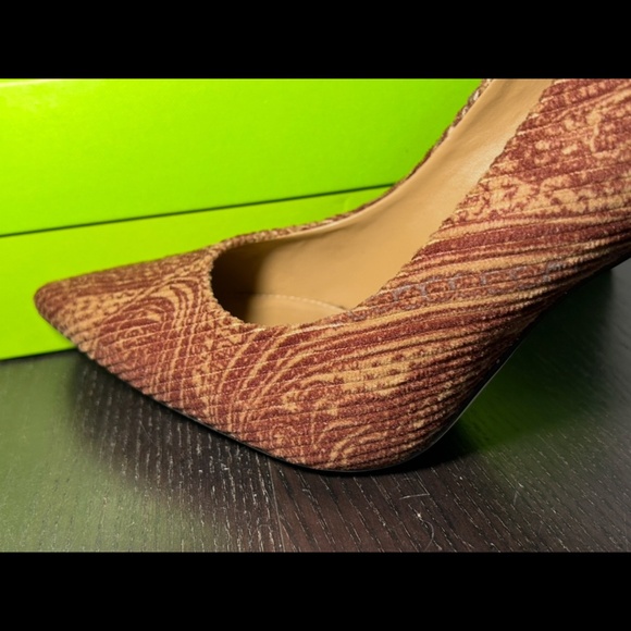 Sam Edelman Hazel Pointed Toe Pump Heels Shoes Brown Paisley Fabric Size 9.5 - Picture 10 of 16